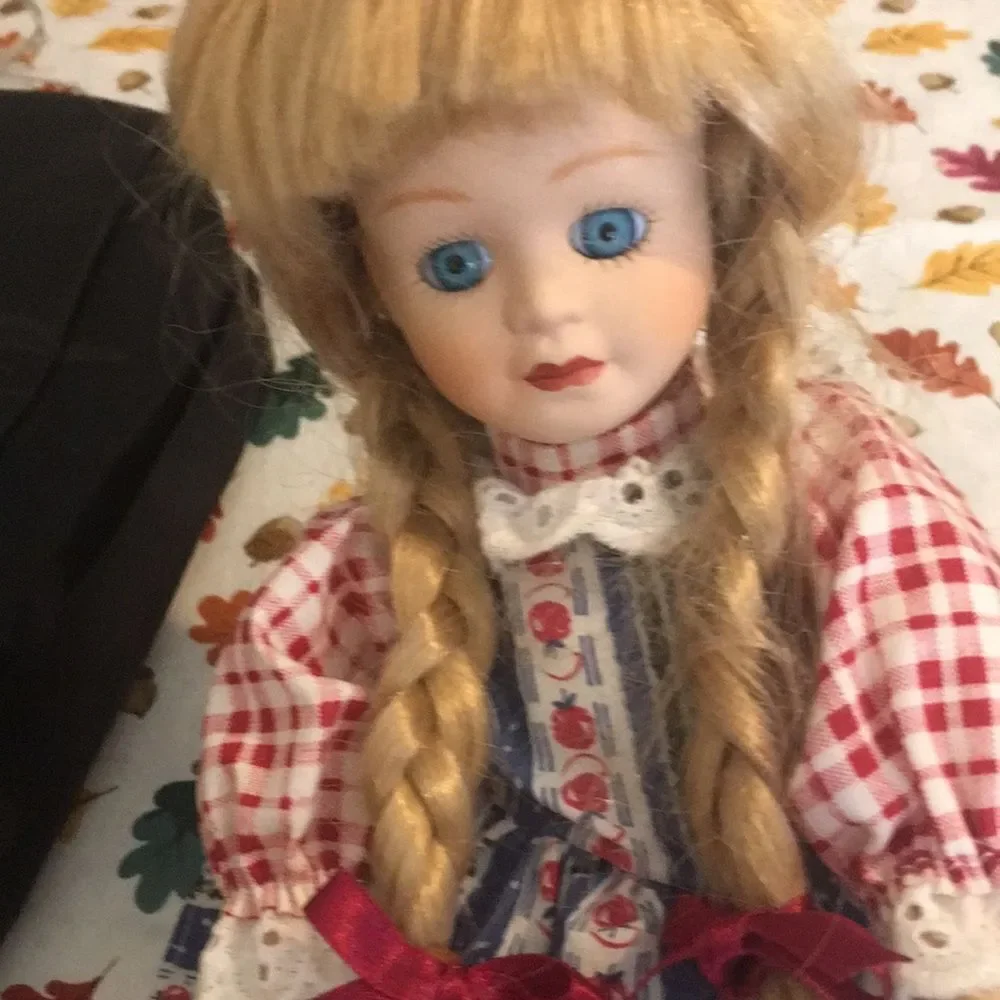 Vintage wind up musical doll